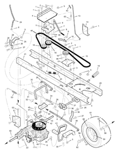 Part Location Diagram of 690013E700 Murray Pedal Assembly, Hydro
